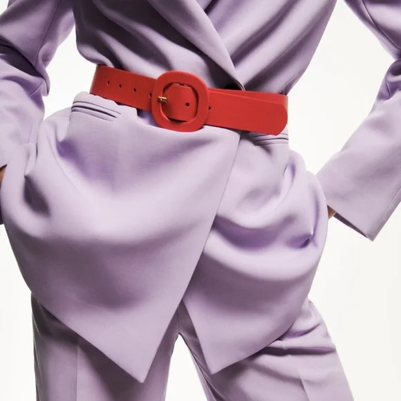 Zara | Accessories | Zara Red Colored Leather Belt | Poshmark display picture 2